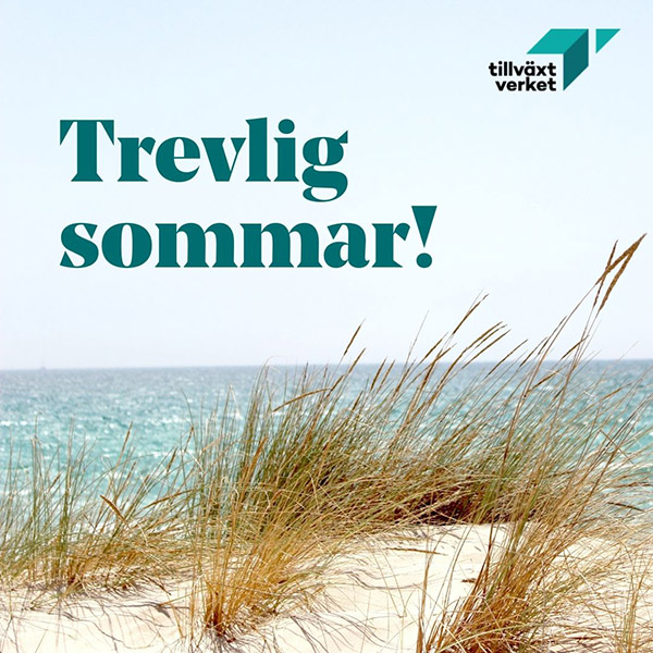En bild med texten "Trevlig sommar".